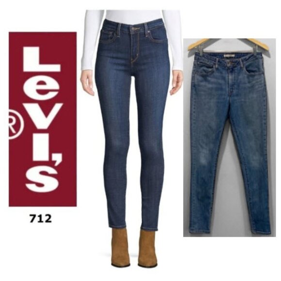 721 Levi High Rise Skinny Jeans 30 - Picture 1 of 14